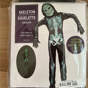 Glow in the dark skeleton costume